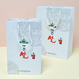 종이쇼핑백_여주쌀 (210*100*300mm) | 종이쇼핑백(줄끈) 제작