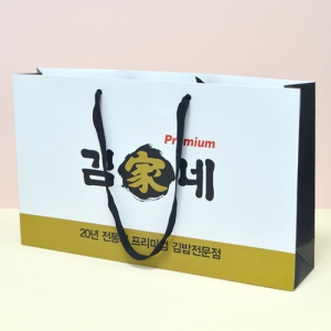 종이쇼핑백_김가네 (500*100*300mm) | 쇼핑백(면끈형) 제작