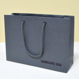 린넨 종이쇼핑백_삼성SDS (280*80*200mm) | 쇼핑백(줄끈형) 제작
