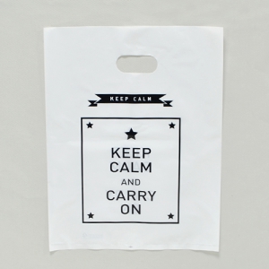 비닐_keep calm (302*395mm) | 비닐쇼핑백(맞춤) 제작