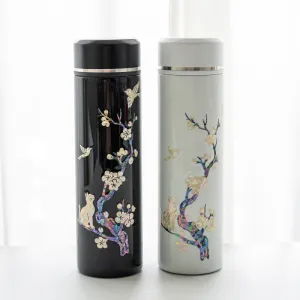 자개 매화 고양이 나전칠기 316 스테인레스 텀블러  500ml