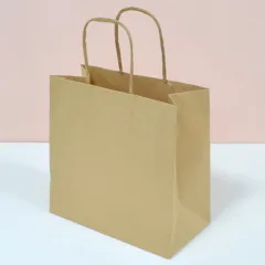 [주문제작] 자동쇼핑백_크라프트지 (220x110x215mm) 상품 이미지