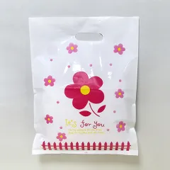 LDPE 고급 팬시봉투(꽃_백색) [100장] 4가지 사이즈 상품 이미지