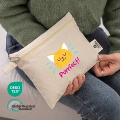 오코텍스리사이클 모모드 지퍼 파우치 (220x170mm/밑면 없음)(품절) 상품 이미지