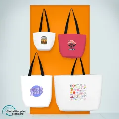 <친환경인증> R-PET 컬러인쇄 검정내피 리유저블백 (중량 170g)(S/M/L/XL) 상품 이미지