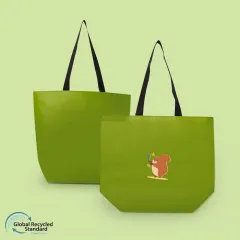 <친환경인증> R-PET 칼라인쇄 리유저블백(그린) (중량 170g±5)(450x150x400mm) 상품 이미지