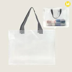 모모카멜 반투명 타포린백 직사각 40X30X12cm 상품 이미지