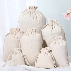 광목 무지 면 미니 파우치 복주머니 6가지사이즈 상품 이미지