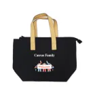 Canvas Family 고급 손잡이 에코백 블랙 (47x32x15cm) 1P