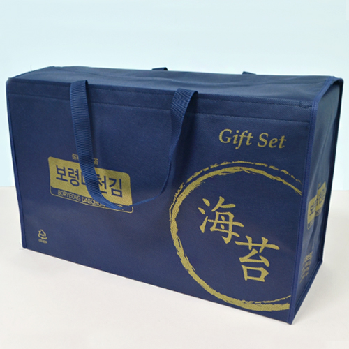선물세트가방 | 부직포선물세트_직사각 찍찍이 선물세트 가방 (530*220*330mm)