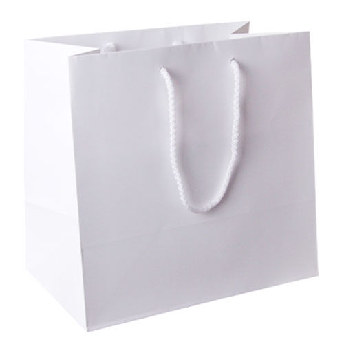 종이쇼핑백(기성) | 무광 도시락 대 백색 (265×165×255mm) (1묶음: 50개)