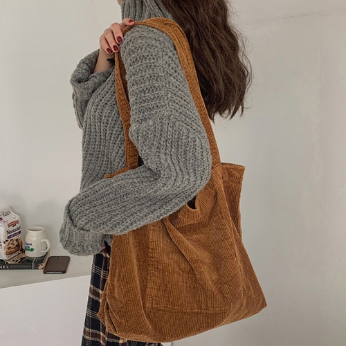 가방 배낭 | 룩앳걸 코듀로이 골덴 학생 여성 숄더백 5 color (450*420mm )